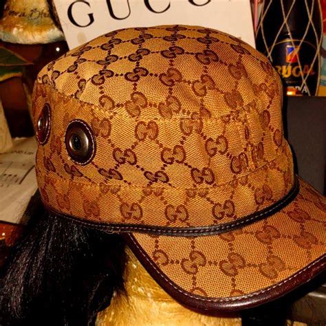 gucci military hat dennim